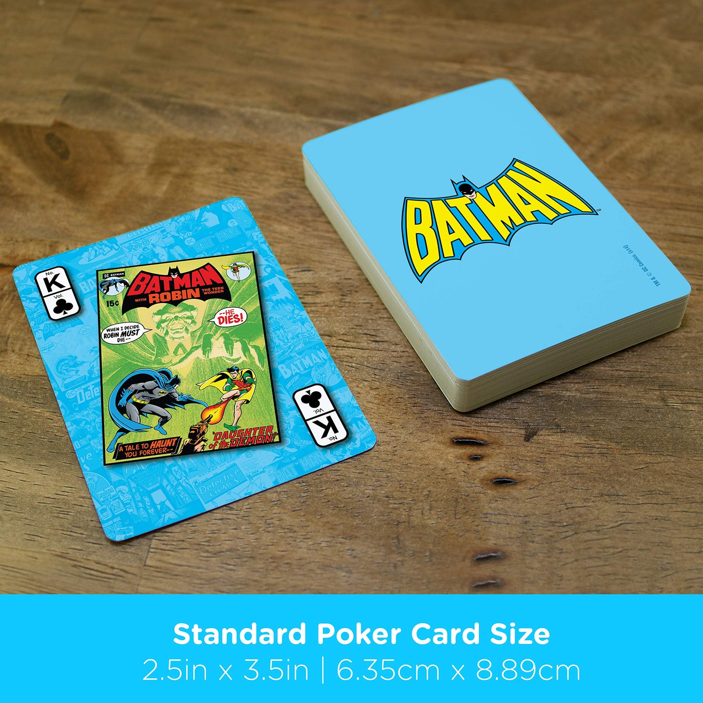 AQUARIUS DC Comics Batman Playing Cards - Batman Themed Deck of Cards for Your Favorite Card Games - Officially Licensed DC Comics Merchandise