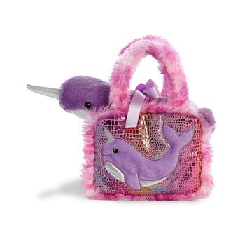 Aurora® Fashionable Fancy Pals™ Narwhal Stuffed Animal - Plush with Stylish Purse for Dress Up Fun - Perfect for Kids 3+ Years, Costumes,