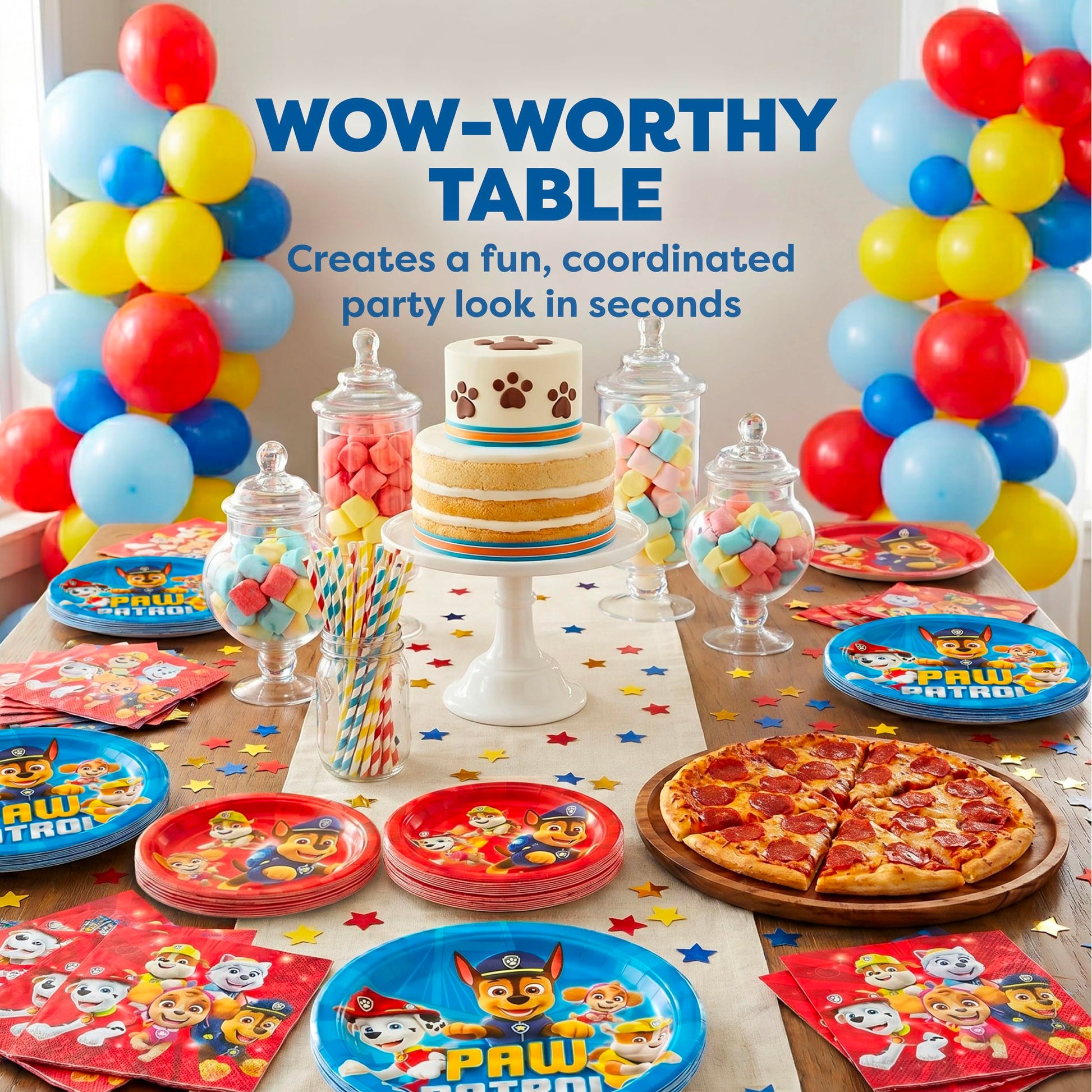 Paw Patrol Plates and Napkins - Paw Patrol Birthday Decorations for Party