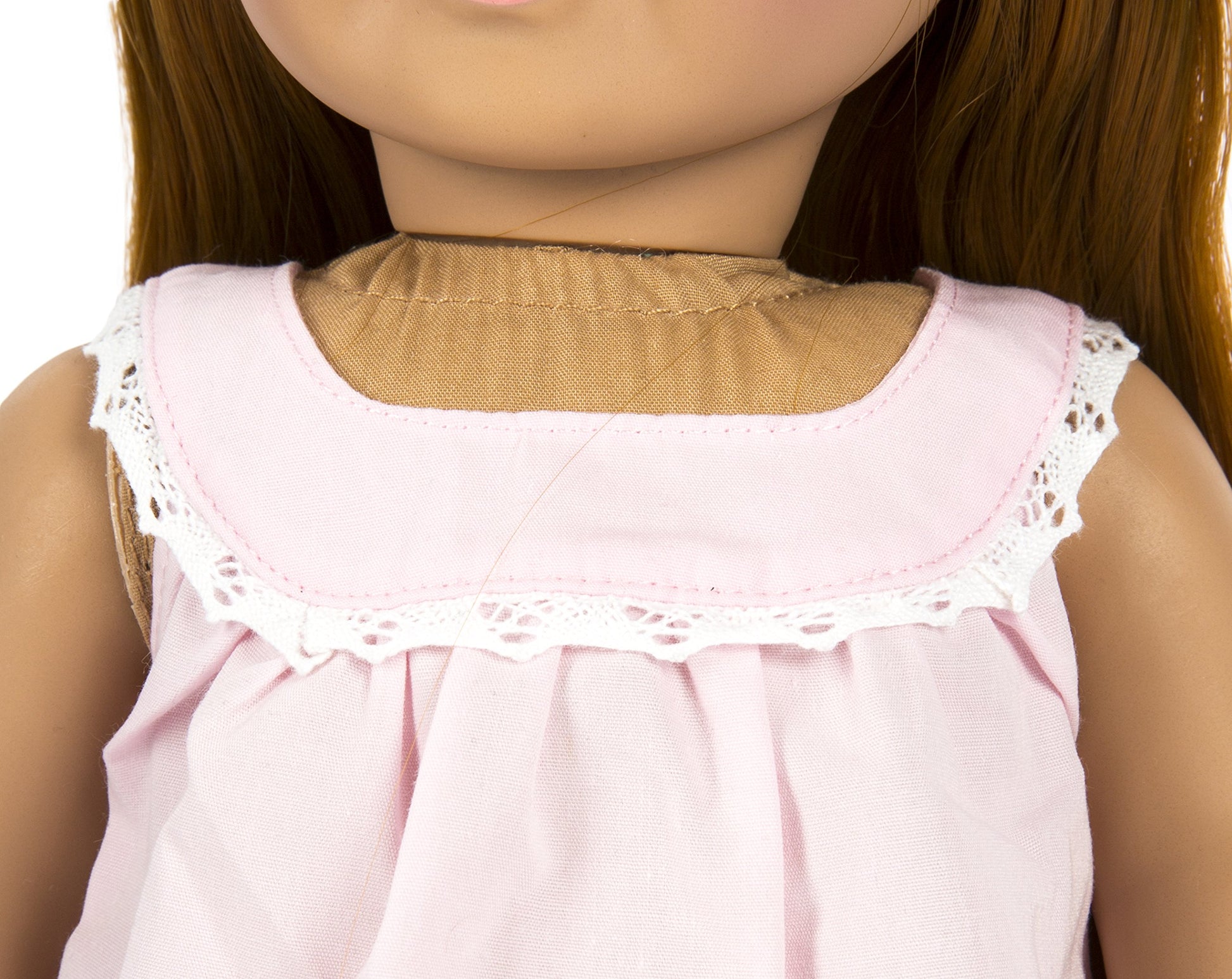 Springfield Collection by Fibre-Craft - Pink Pajamas with White Lace Trim - Fits All 18-Inch Dolls - Mix and Match! - For Ages 4 and Up
