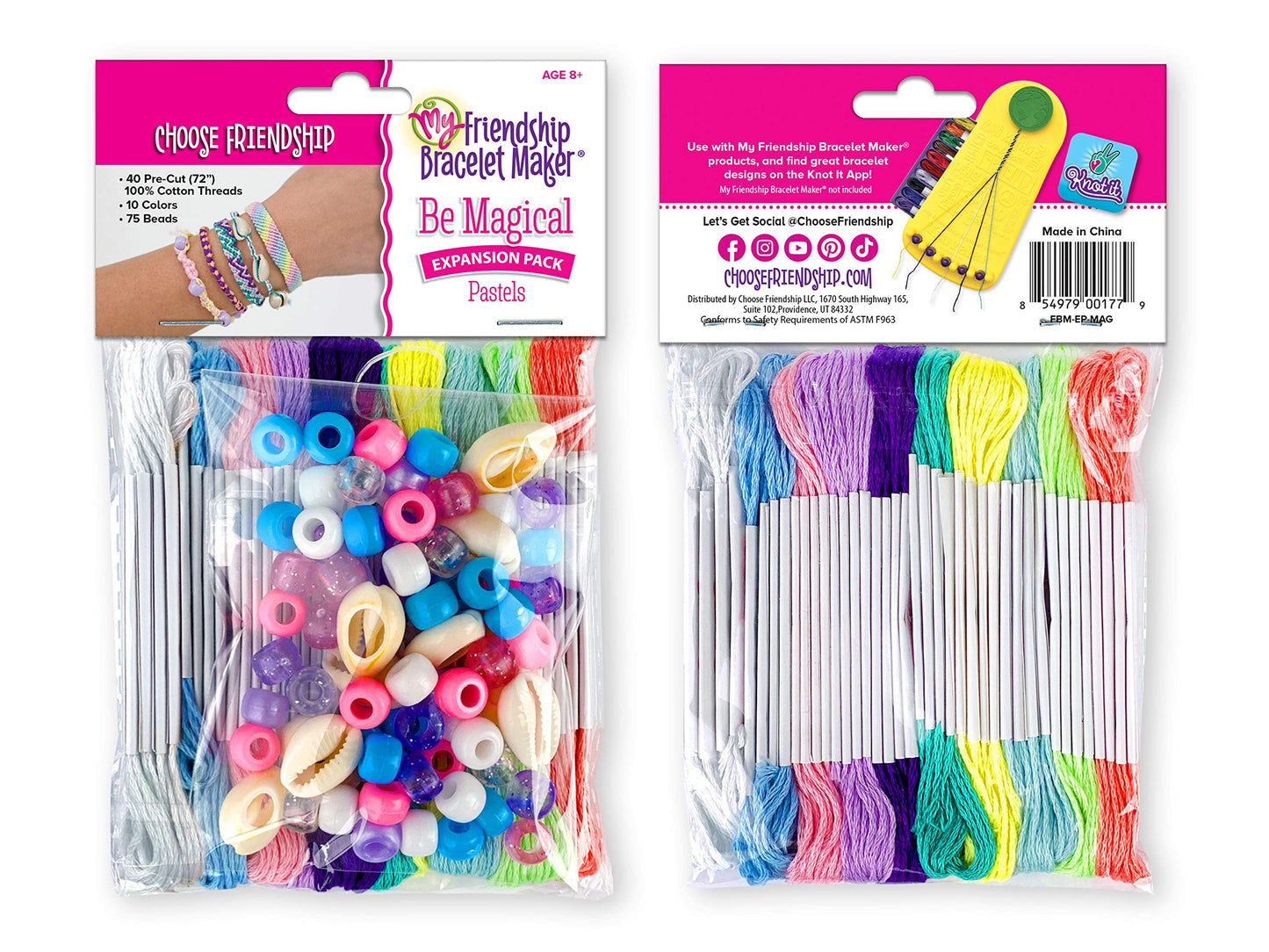 Choose Friendship, My Friendship Bracelet Maker Be Magical Expansion Pack, Makes 8-16 Bracelets