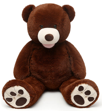 MorisMos Smile Giant Teddy Bear, 51inch Large Stuffed Bears with Big Footprints, Big Stuffed Animals Cuddly Plush Gifts for Girlfriends, Boyfriend