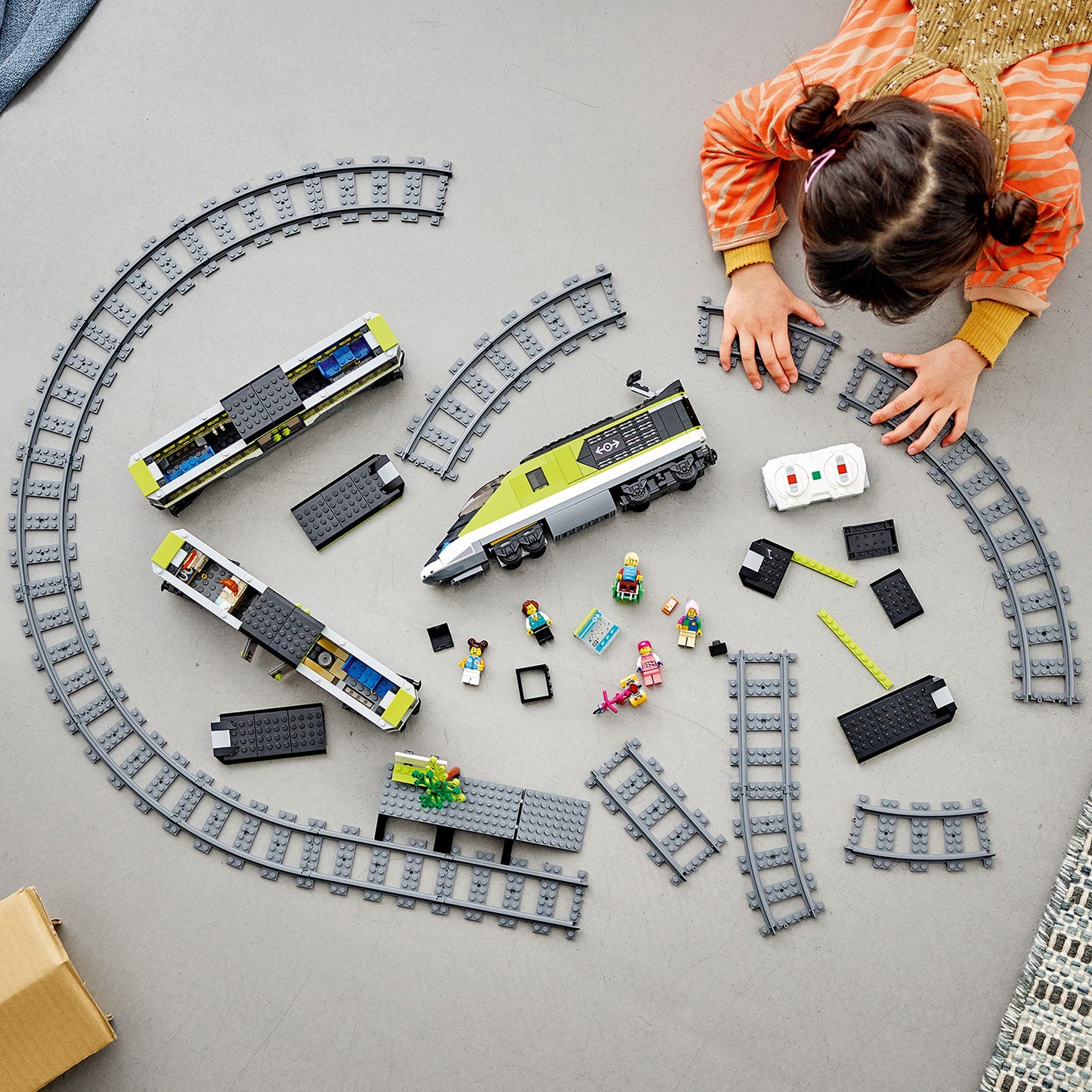 LEGO City Express Passenger Train Set - Remote Controlled Train Toy W/Working Headlights, 2 Coaches & 24 Track Pieces - Building Set Gift Idea for