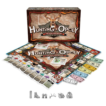 Late for The Sky Hunting-Opoly Board Game - Hunting Strategy Family Property Trading Game for 2-6 Players, Ages 8+, Tokens, Cabins & Lodges