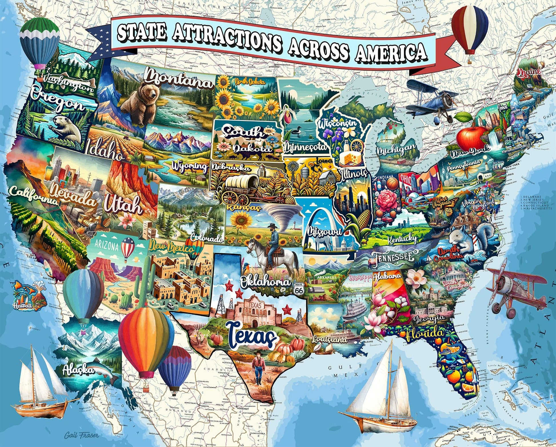 Springbok All American Attractions 1000 Piece Jigsaw Puzzle for Adults