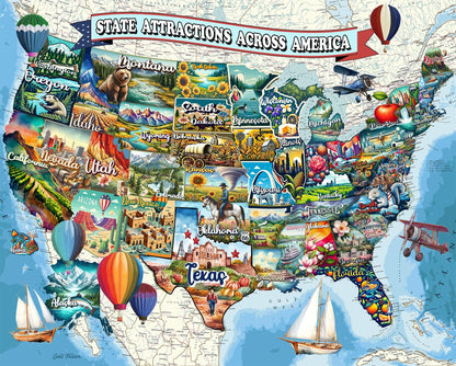 Springbok All American Attractions 1000 Piece Jigsaw Puzzle for Adults