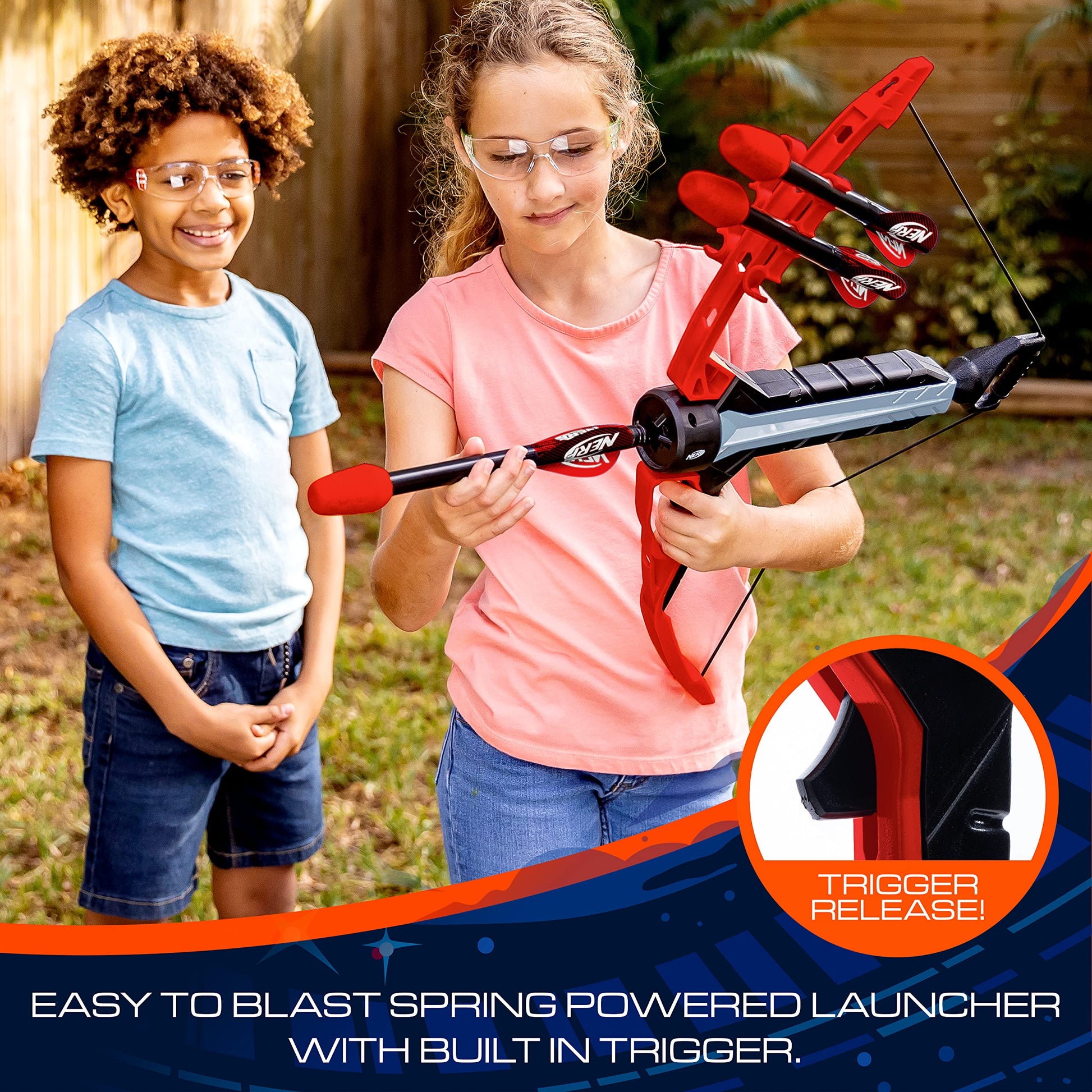 NERF Rip Rocket Kids Toy Bow + Arrow Set
