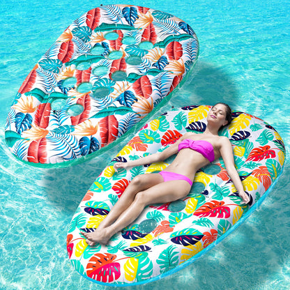 2 Pack Pool Floats Lounger, Instaywell Pool Floats Adult Heavy Duty, Pool Rafts Floaties Water Hammock Tanning Floating Pool Party Toys for Swimming
