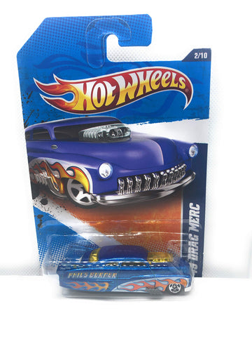 Mattel 2011 Hot Wheels Walmart Exclusive HW Drag Racers '49 Drag MERC Blue #122/244