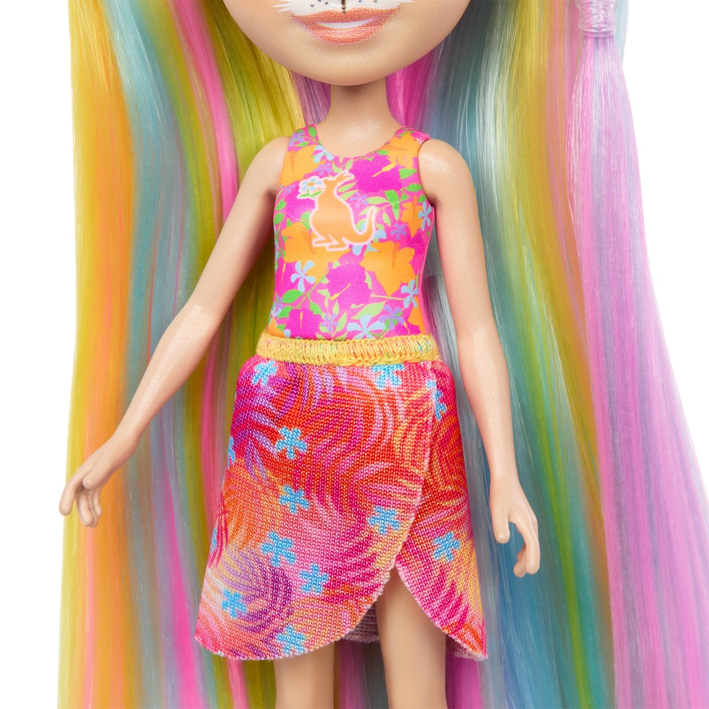 Enchantimals Dolls Sunshine Beach Deluxe Hair Doll and Animal Lover Small Doll with Removable Skirt and Accessories Gifts for Kids HTJ70