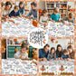 Happy Thanksgiving Coloring Tablecloth for Kids-Giant Thanksgiving Paper Activity Table Cover, Jumbo Fall Turkey Coloring Games Poster Crafts