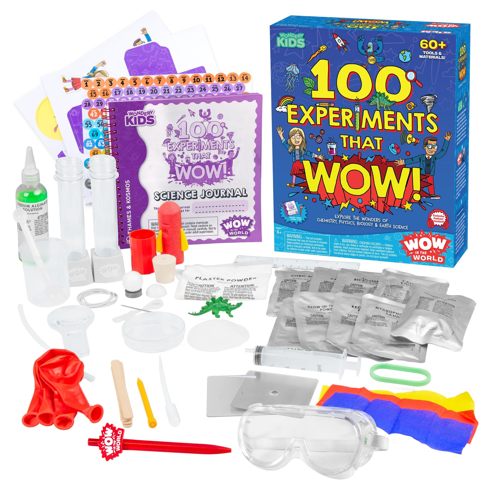 Wow in The World 100 Experiments That Wow Science Kit by Thames & Kosmos, Over 60 Tools & Materials, Unique Chemistry, Physics, Biology & Earth