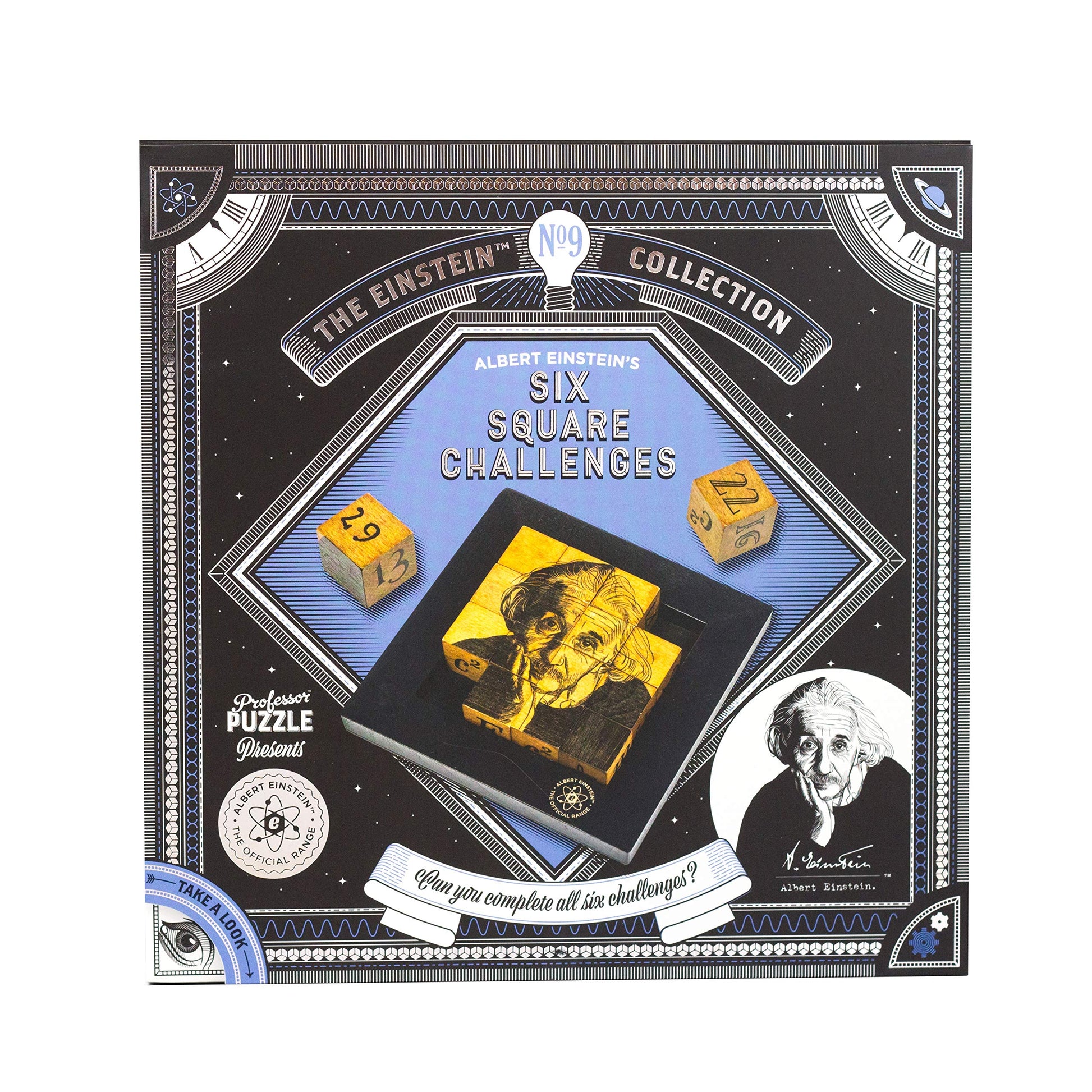 The Einstein Collection Six Square Challenges - Tricky Puzzle Set - 3D Brain Teaser Puzzles by Professor Puzzle.