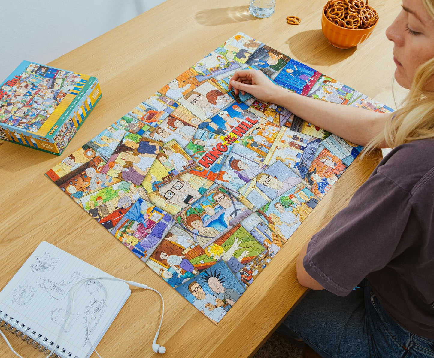 King of The Hill 1000-Piece Jigsaw Puzzle Activity | 28 x 20 Inches