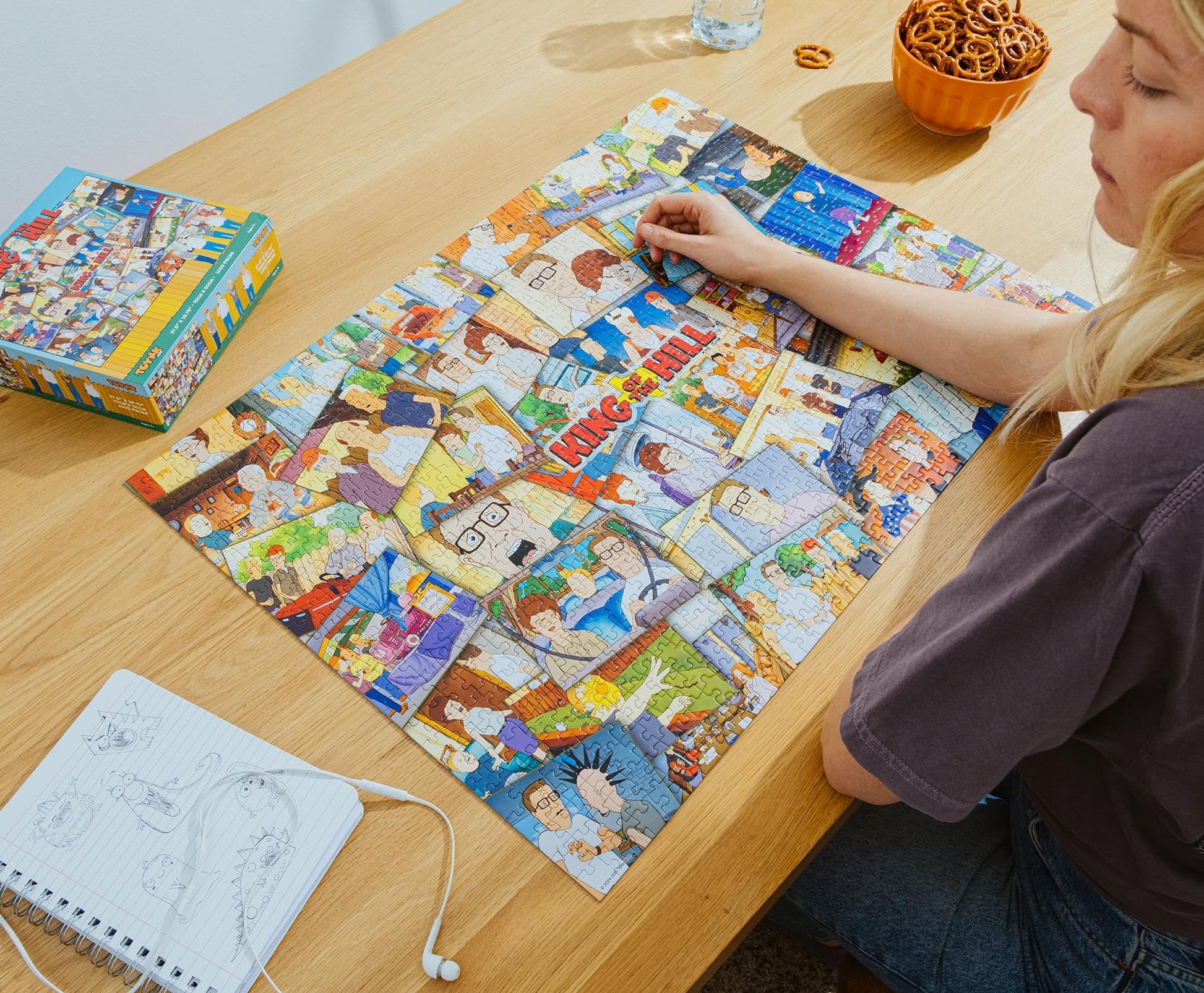 King of The Hill 1000-Piece Jigsaw Puzzle Activity | 28 x 20 Inches