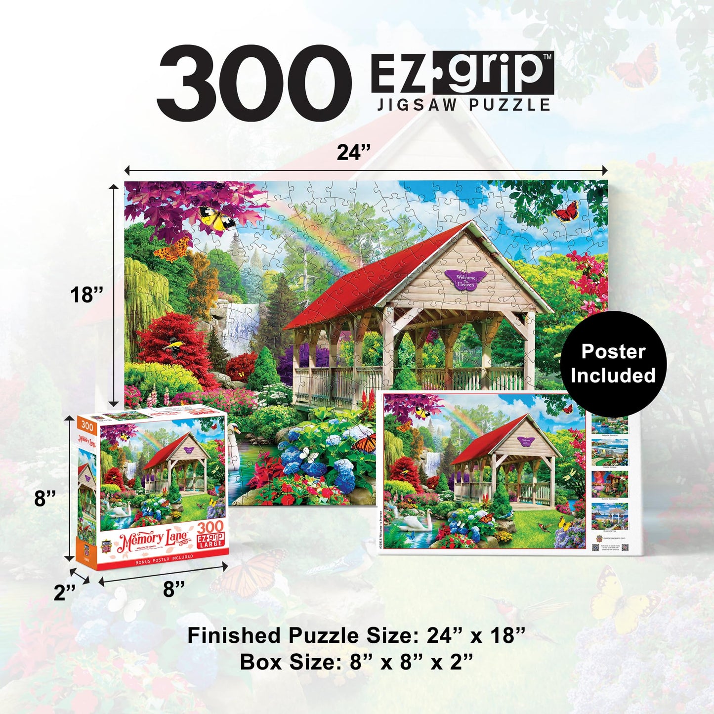 Masterpieces 300 Piece EZ Grip Jigsaw Puzzle - Welcome to Heaven - 18"x24"