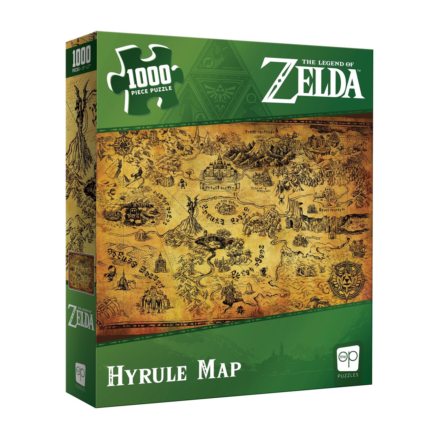 The Legend of Zelda Hyrule Map 1,000 Piece Jigsaw Puzzle | Collectible Puzzle Featuring Stylized Hyrule Map from The Legend of Zelda Video Games |