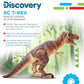 Discovery™ Remote Control T-Rex Dinosaur - Realistic Jurassic RC Action Figure with Walking Legs, Roaring Sounds, Chomping Mouth| Dinosaur Toys