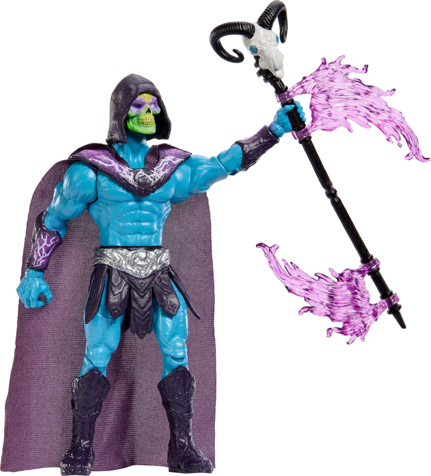 Masters of the Universe Feature Figure Havoc Staff Attack Skeletor, Twist & Release Action Move, 5.5 Inch & Accessory, 2026 Movie Accurate Villain Toy