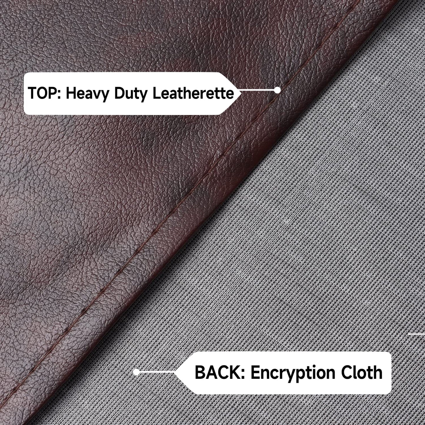 GSE Games & Sports Expert 9' Brown Heavy-Duty Leatherette Shuffleboard Table Cover for Shuffleboard Table Accessories