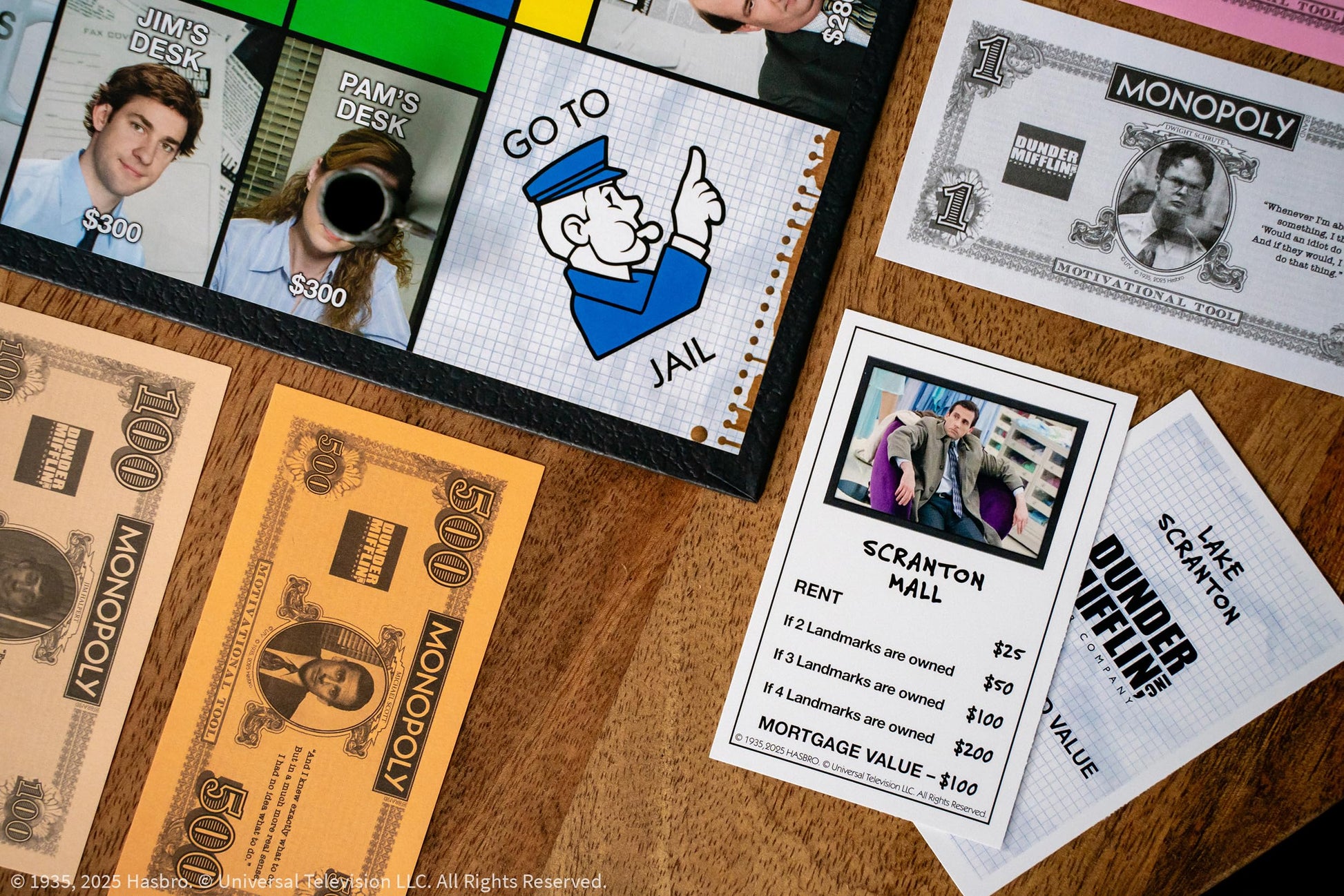 Monopoly: The Office Board Game, Featuring World's Best Boss Mug, Dundee Award, Box of Paper & More, Buy, Sell, Trade Scranton’s Locations from