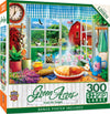 MasterPieces - 300 Piece Jigsaw Puzzle, Large EZ Grip Shapes, Fresh Pie Tonight, Fun for Adults, Seniors, Family, Matte Finish, 18"x24"