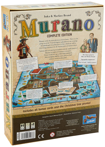 Murano Board Game | Classic European Style Board Game | Strategy Game | Family Board Game for Adults and Kids | Ages 10 and up | 2-4 Players | Average