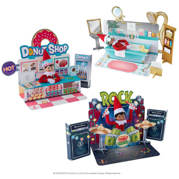 The Elf on the Shelf Insta-Moment Pop-Ups-Includes 3 Fun backdrops and pop Out Accessories for Easy Scenes! - Scout Elf Not Included