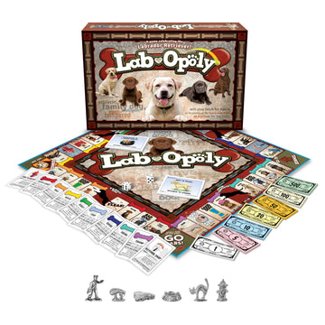 Late for the Sky Lab-Opoly Board Game for Dog Lovers, Labrador Retriever Family Game, 2-6 Players, Ages 8+, Opoly-Style Strategy for Party