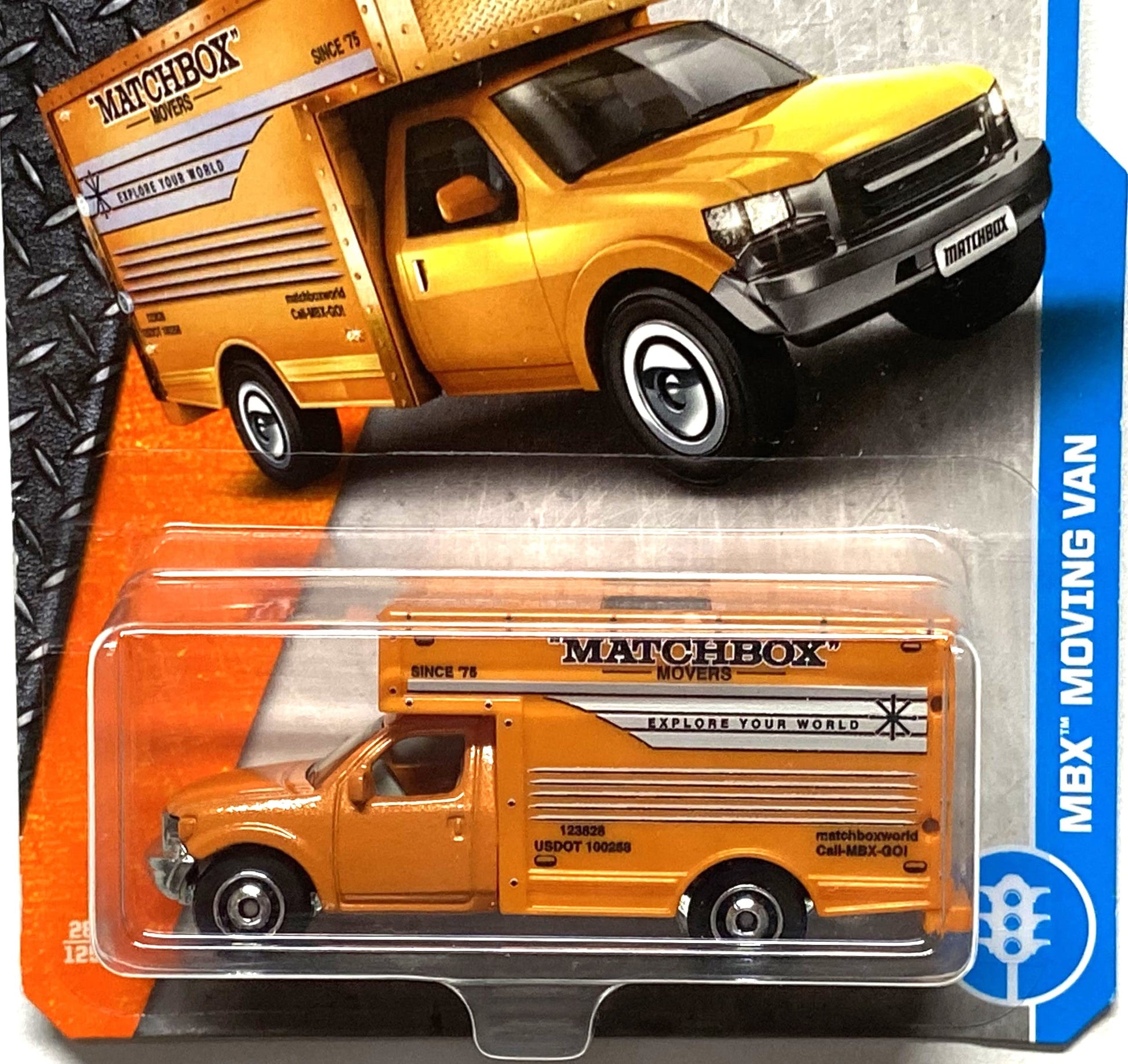 Matchbox 2017 MBX Adventure City Moving Van 28/125, Orange