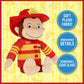 Kids Preferred Curious George Fireman 15 inch Stuffed Animal Plush Toy for Toddler Boys & Girls