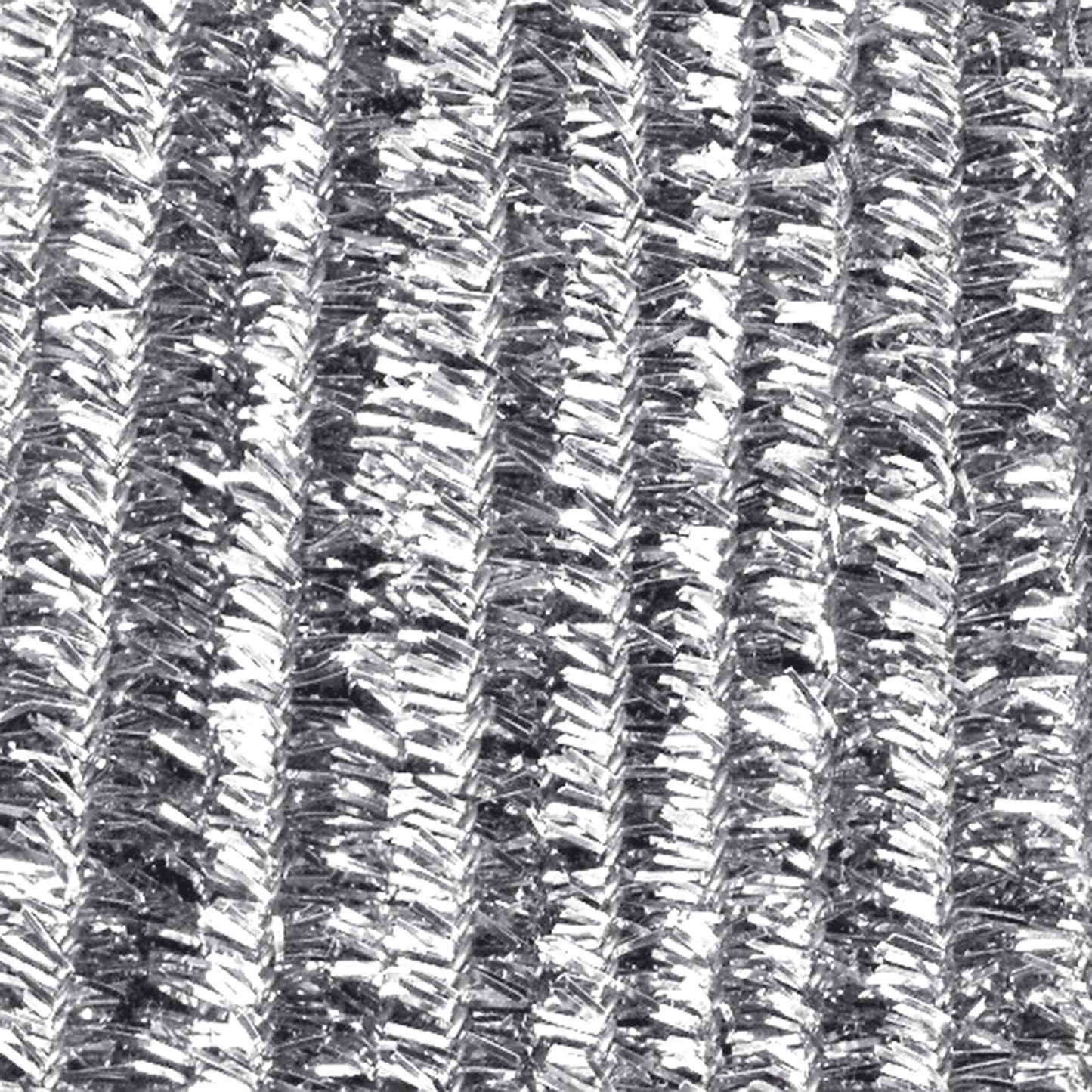Darice, 25 Piece, Tinsel Chenille Stems, Silver