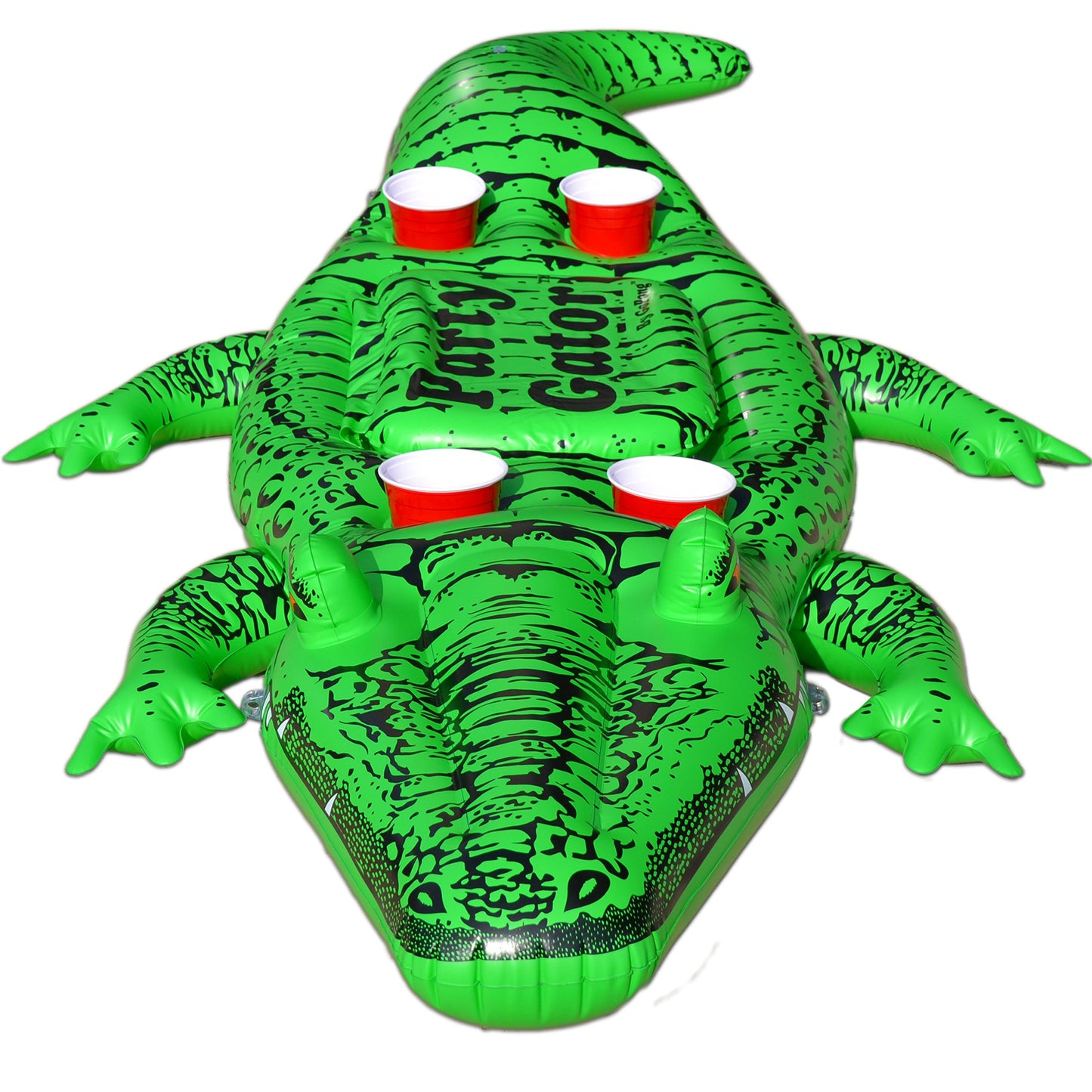 GoFloats GoPong Giant Party Gator Floating Alligator with Cooler and Cup Holders, Over 6 ft Long