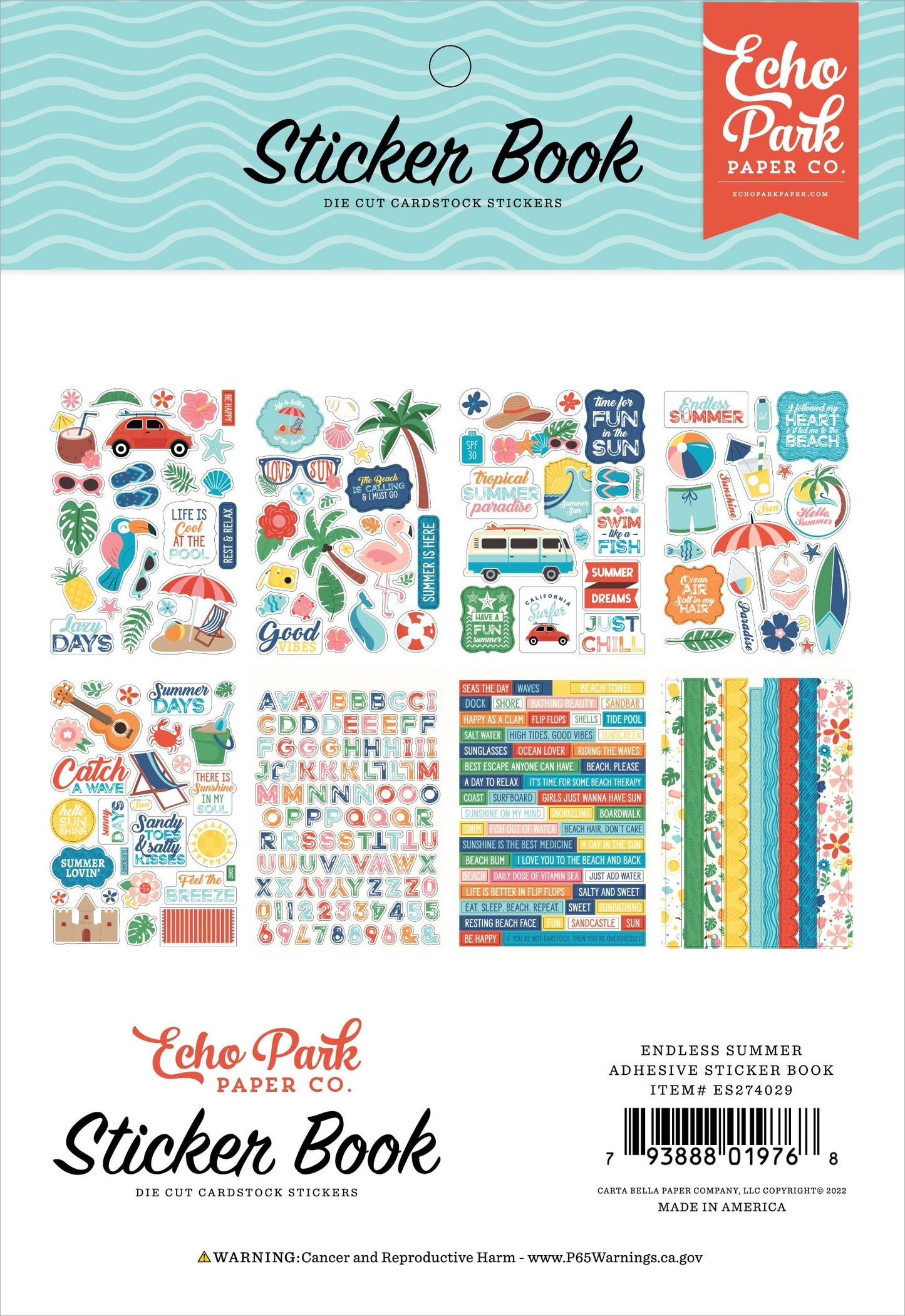 ECHO PARK PAPER COMPANY Echo Park Sticker Book-Endless Summer, Multicolor