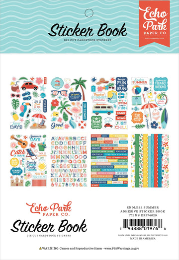 ECHO PARK PAPER COMPANY Echo Park Sticker Book-Endless Summer, Multicolor