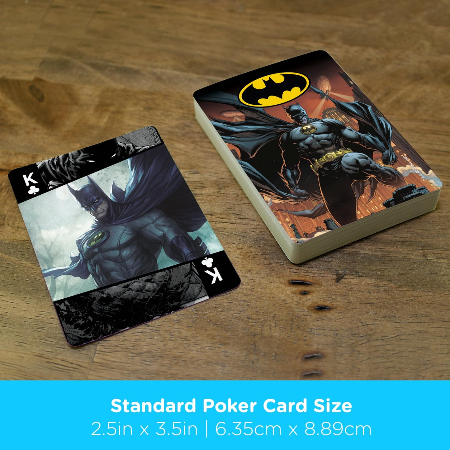 Aquarius DC Comics Batman Playing Cards Standard Size - Themed Novelty Deck with 52 Unique Comic Designs - Collectible Merchandise Gift for Teens