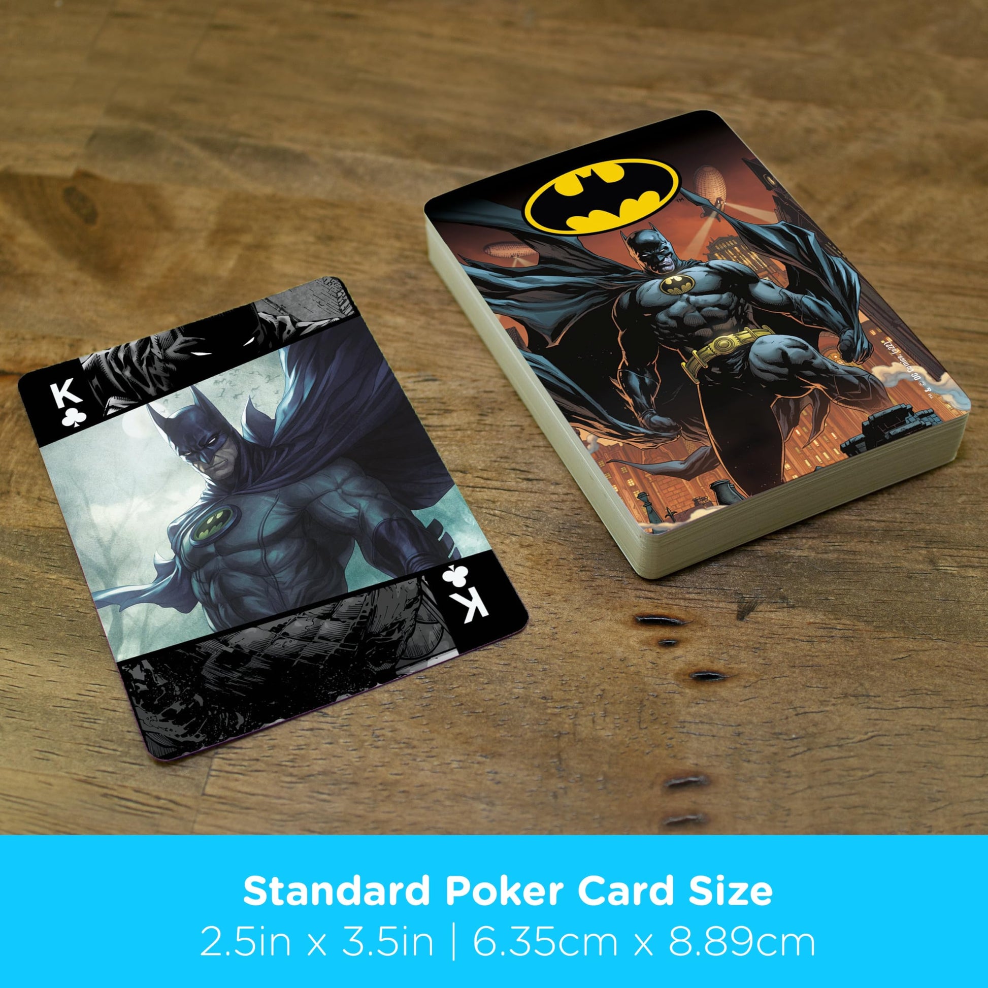 Aquarius DC Comics Batman Playing Cards Standard Size - Themed Novelty Deck with 52 Unique Comic Designs - Collectible Merchandise Gift for Teens