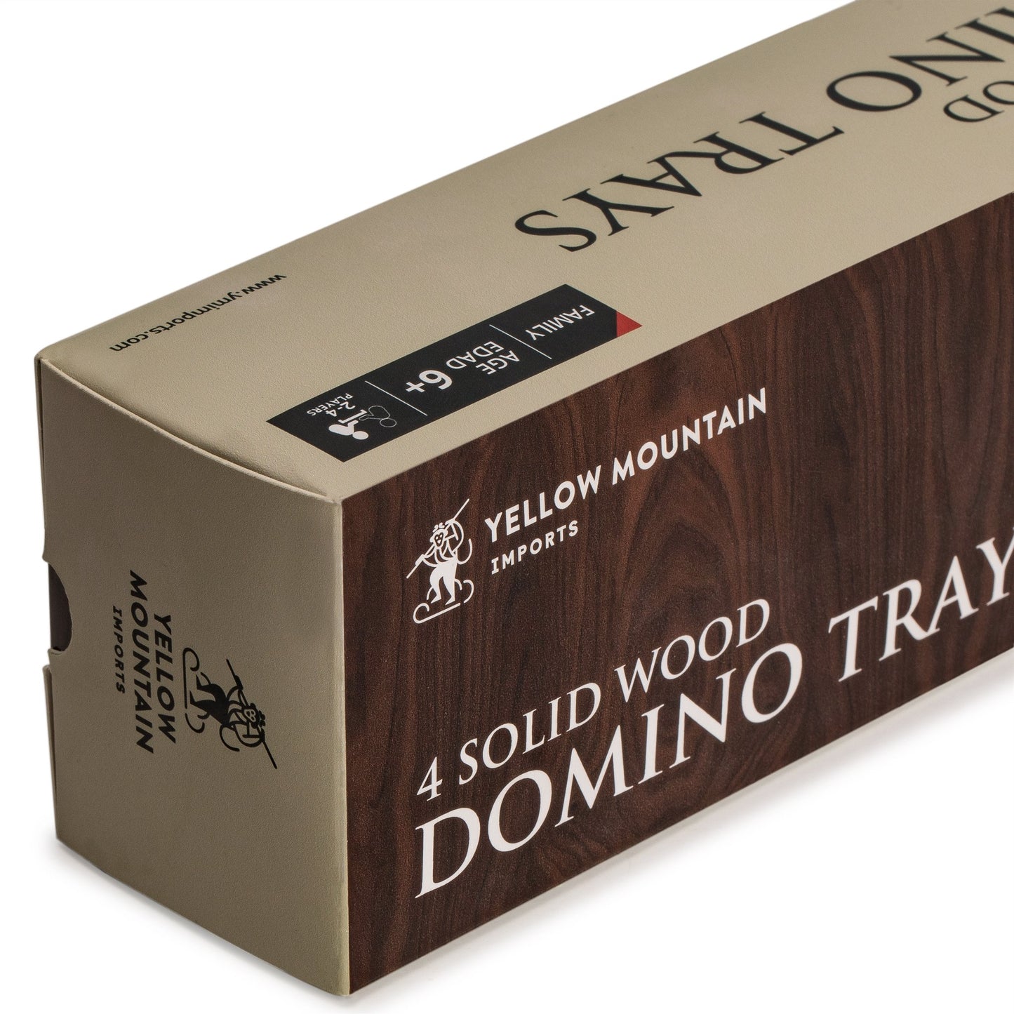 Yellow Mountain Imports Premium Beechwood Domino Racks/Trays (10-Inch) - Set of 4 - Domino Holders for Mexican Train, Chickenfoot and Other Domino
