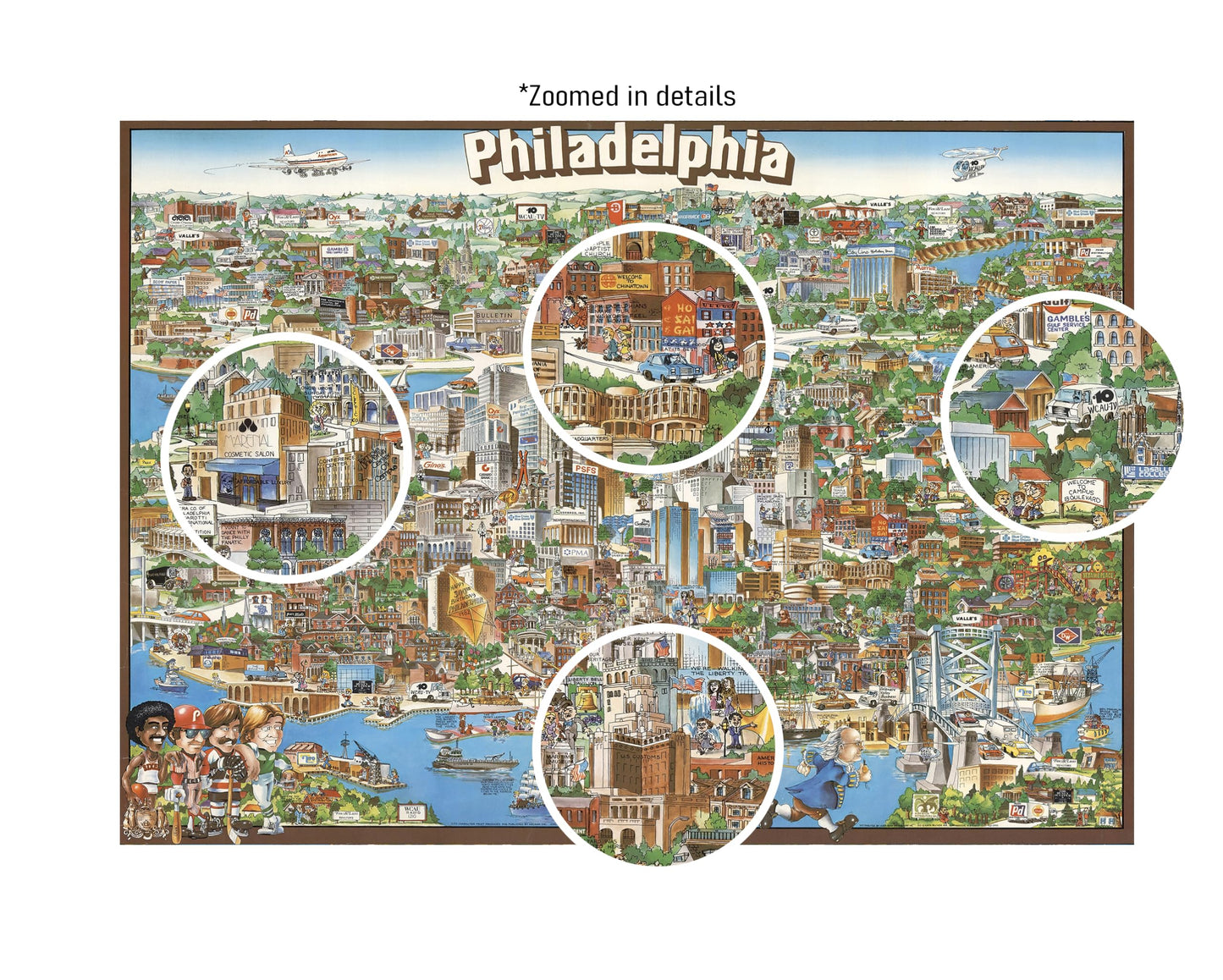 1000 piece Adult Jigsaw: 1980 | Philadelphia Puzzle map | Jigsaw Puzzle Game for Adults | Fun Activity | Family Entertainment
