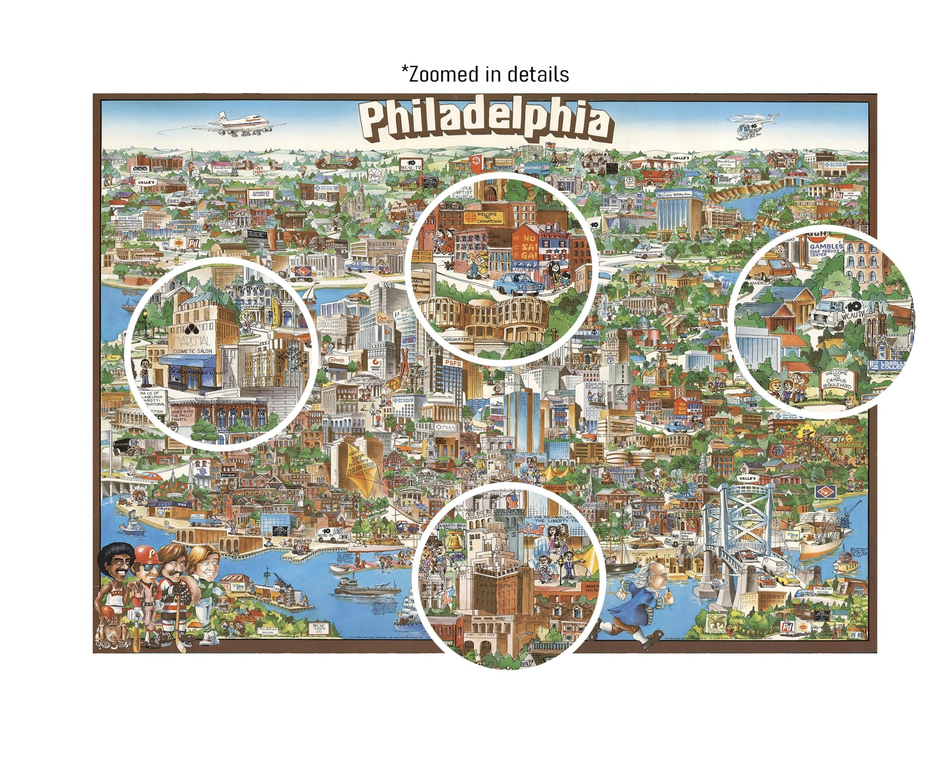 1000 piece Adult Jigsaw: 1980 | Philadelphia Puzzle map | Jigsaw Puzzle Game for Adults | Fun Activity | Family Entertainment