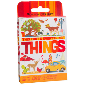 Outset Media This That and Everything: Things - Travel Sized Trivia Party Game for 4 or More Players Ages 12 and up