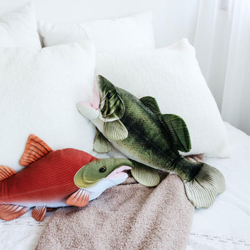The Petting Zoo Large Mouth Bass Stuffed Animal Plushie, Gifts for Kids, Wild Onez Sealife River Fish Animals, Large Mouth Bass Plush Toy 22 Inches