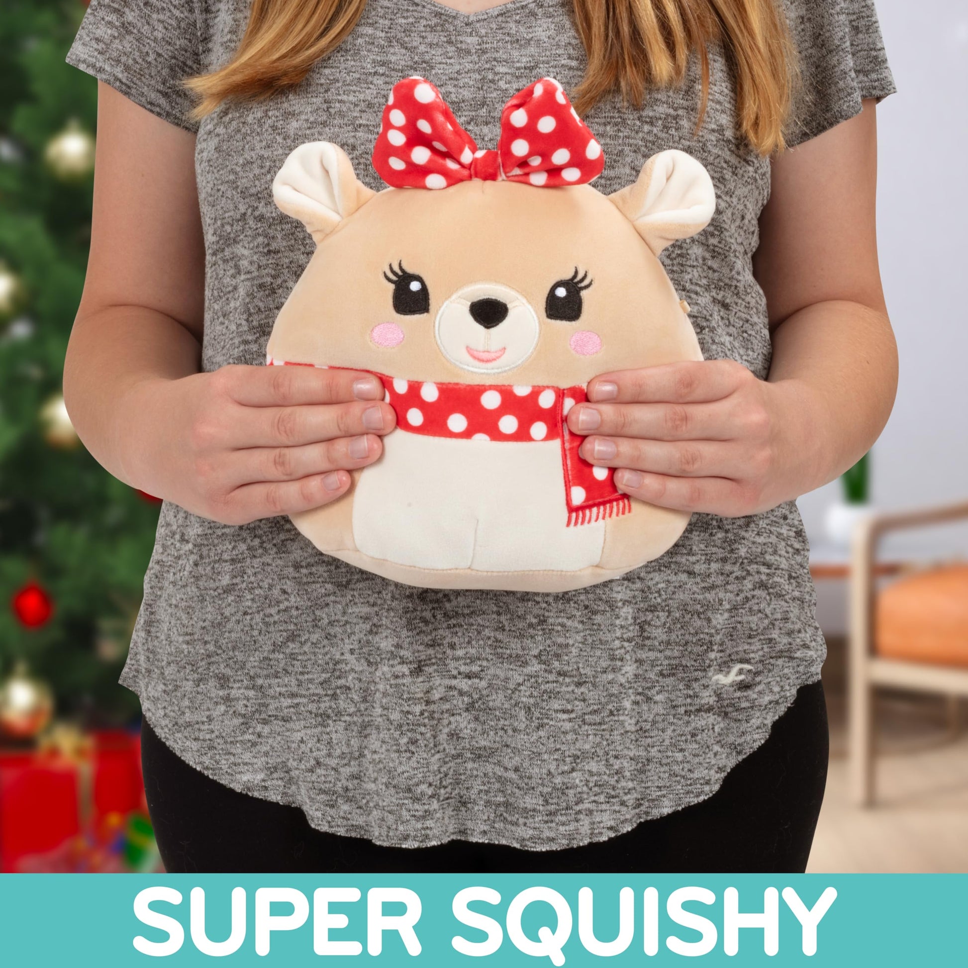 Squishmallows Original 8-Inch Clarice - Rudolph The Red Nosed Reindeer - Official Jazwares Christmas Plush - Collectible Soft & Squishy Stuffed Animal