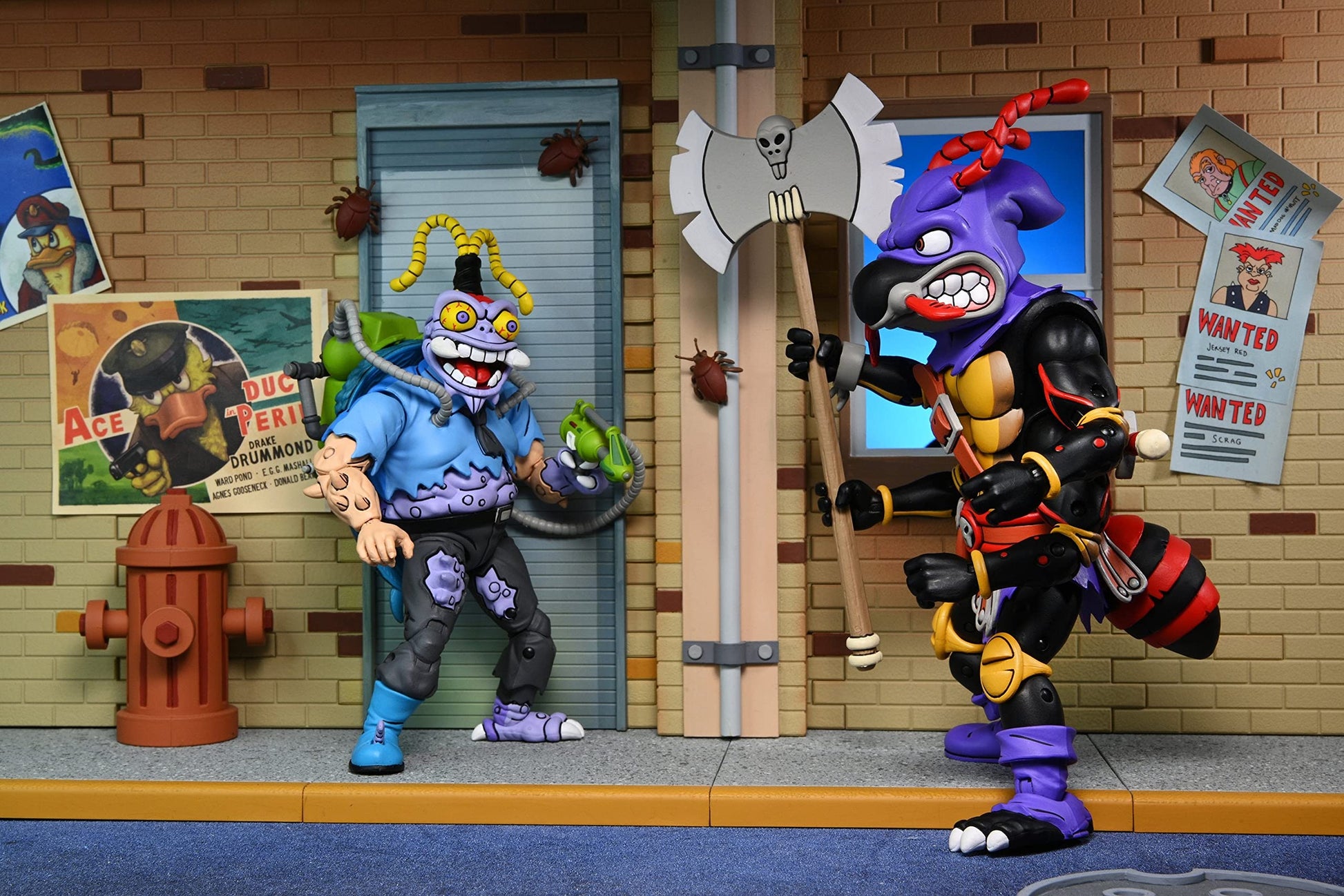NECA Teenage Mutant Ninja Turtles 7" Scale Antrax & Scumbug Collectible Action Figures Set
