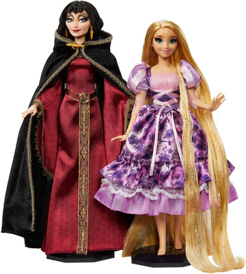 Mattel Disney Collector Rapunzel & Mother Gothel Collectible Fashion Dolls in Signature Clothing from Disney Tangled, Gifts for Kids & Collectors
