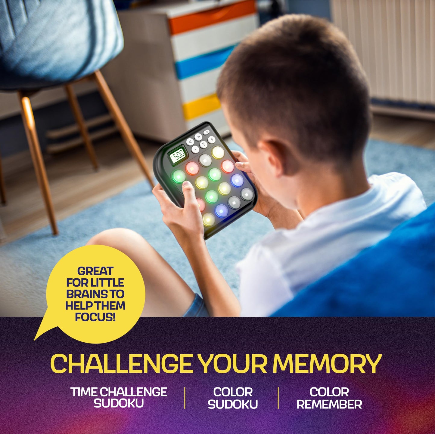 Croove Brain Teasers & Memory Game, 6 Fun Games for Kids, Cool Stocking Stuffers Toys, Best Activities for Boy, Gift Ideas for Boys & Girls Ages 6-8 9