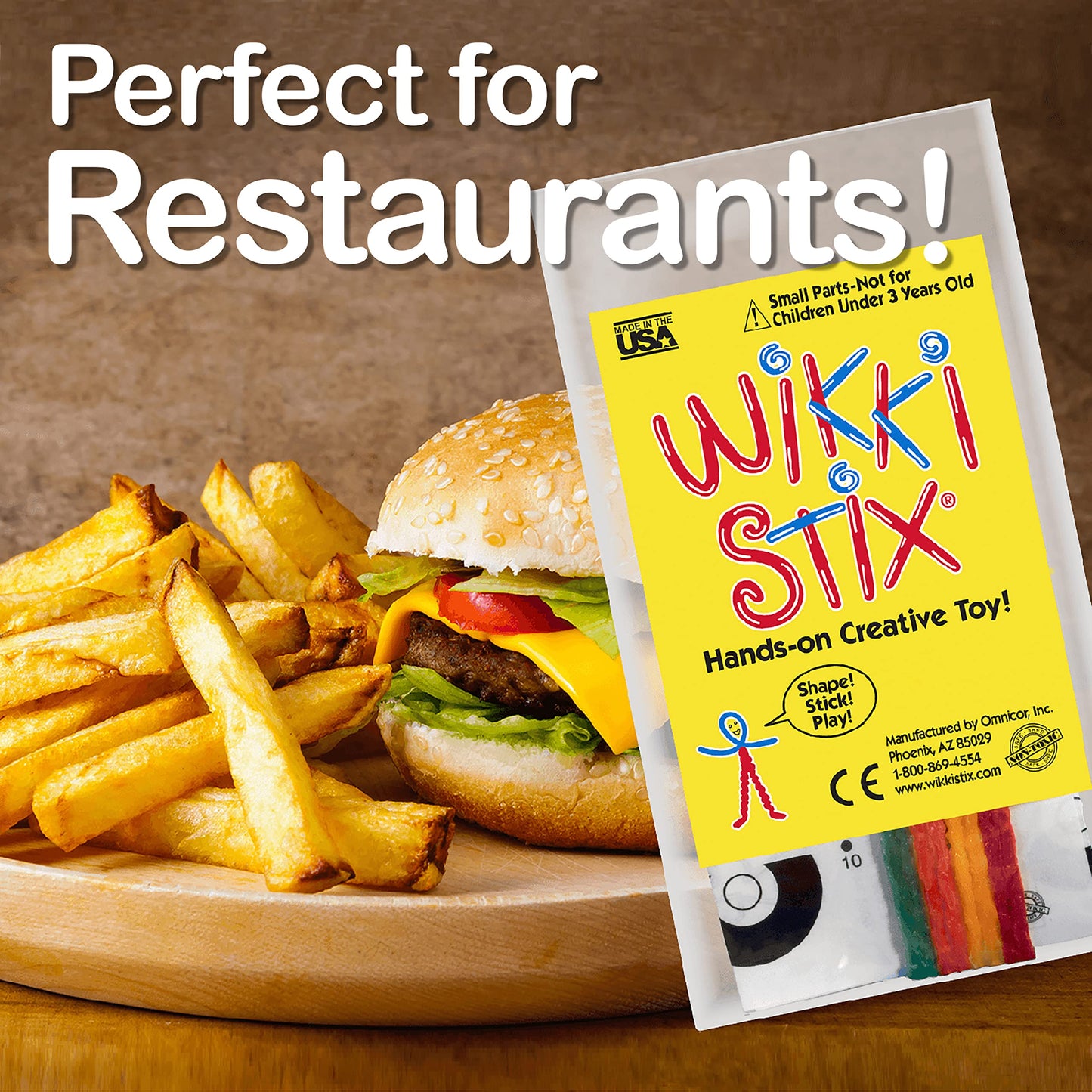 WikkiStix Mini Play Paks, 250 Individual paks! Great for Restaurants, Parties, Travel, classrooms Giving, Made in The USA!