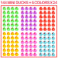 144-Pack Mini Rubber Ducks Set, Mini Colorful Rubber Duckies Bath Toy for Child,Float & Squeak Tiny Ducks Pool Toy Set for Kids Party Favors,Birthday
