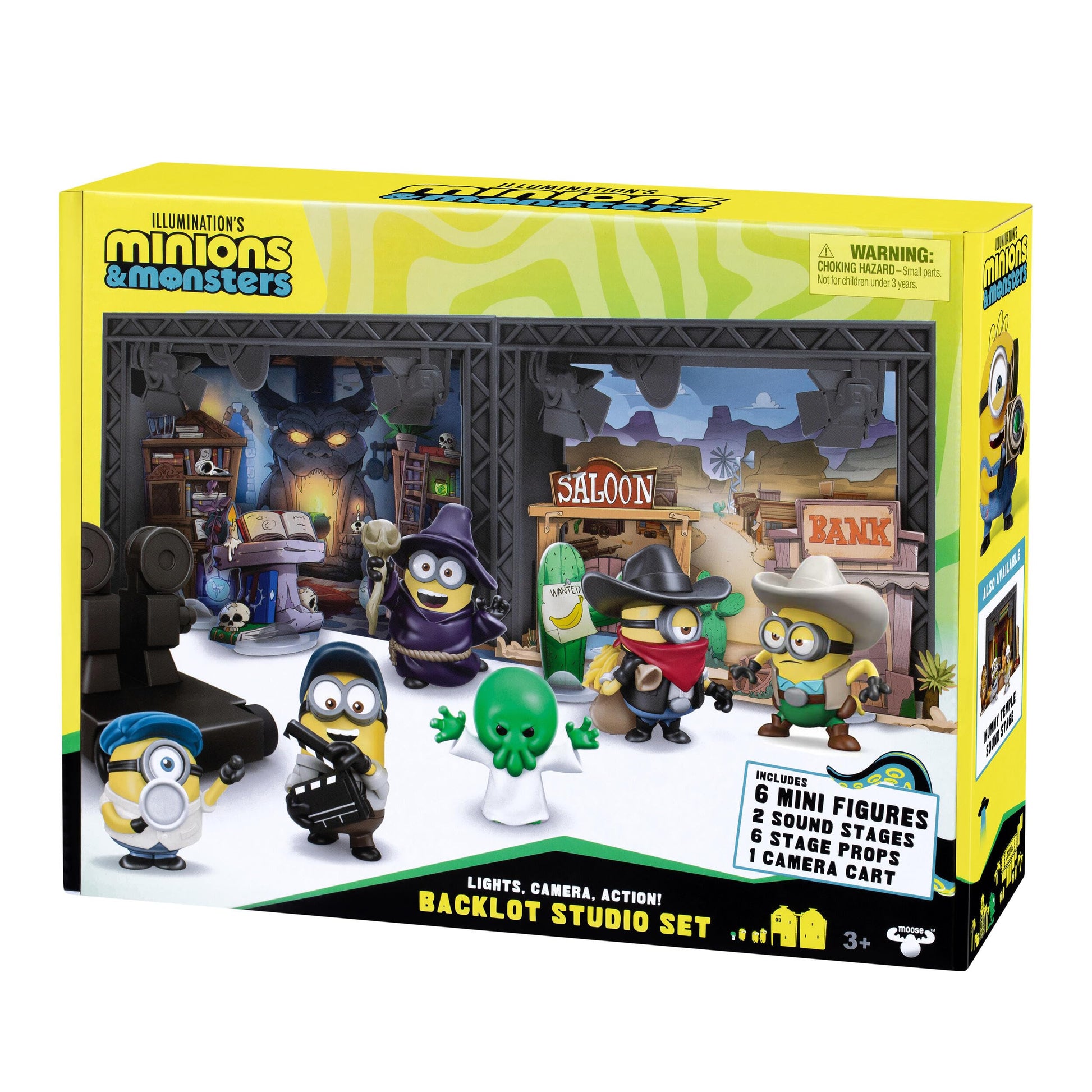 Minions Illumination's Monsters Backlot Studio Set, Mini Figure Minion Toys