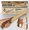 Wooden Knife Making Kit for Kids, Teens & Adults - Fun DIY Woodworking Craft Gift | Hardwood Blade with Handles, Sandpaper & Glue Included | Made in